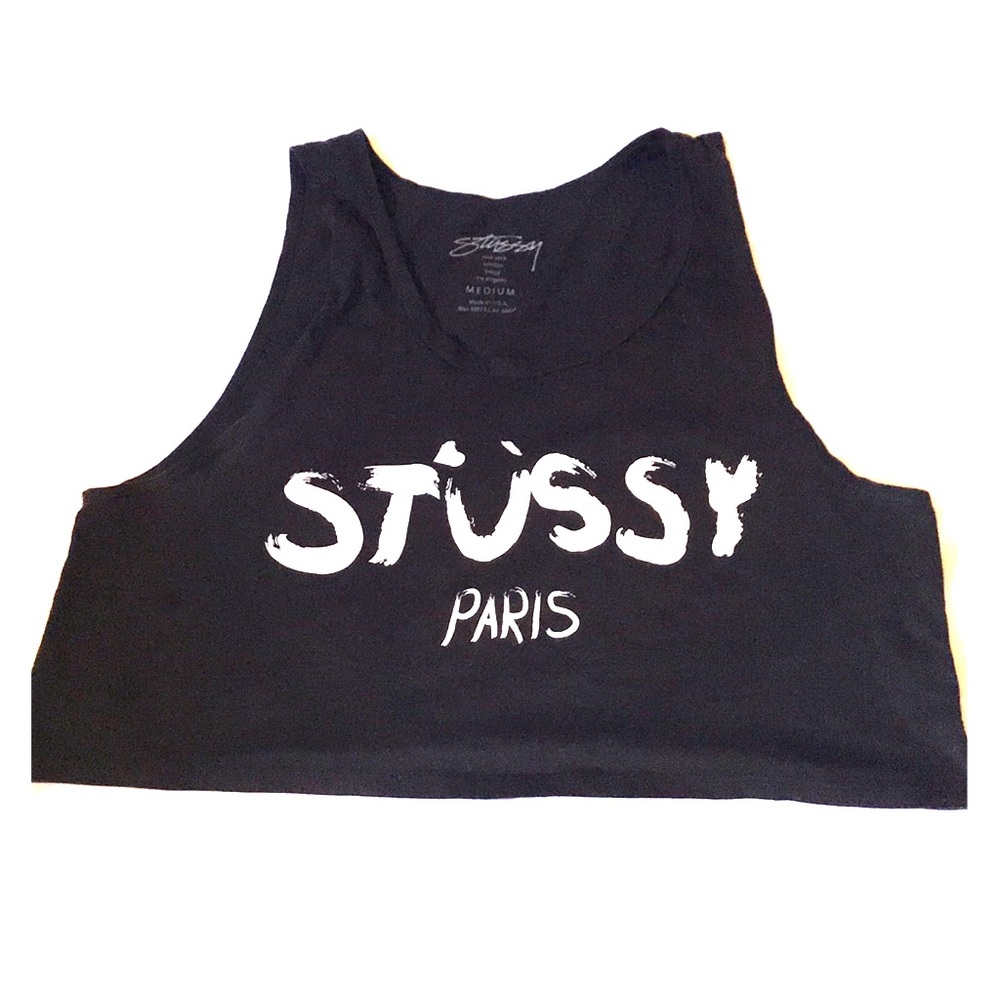 Stussy Crop Tank Top Black